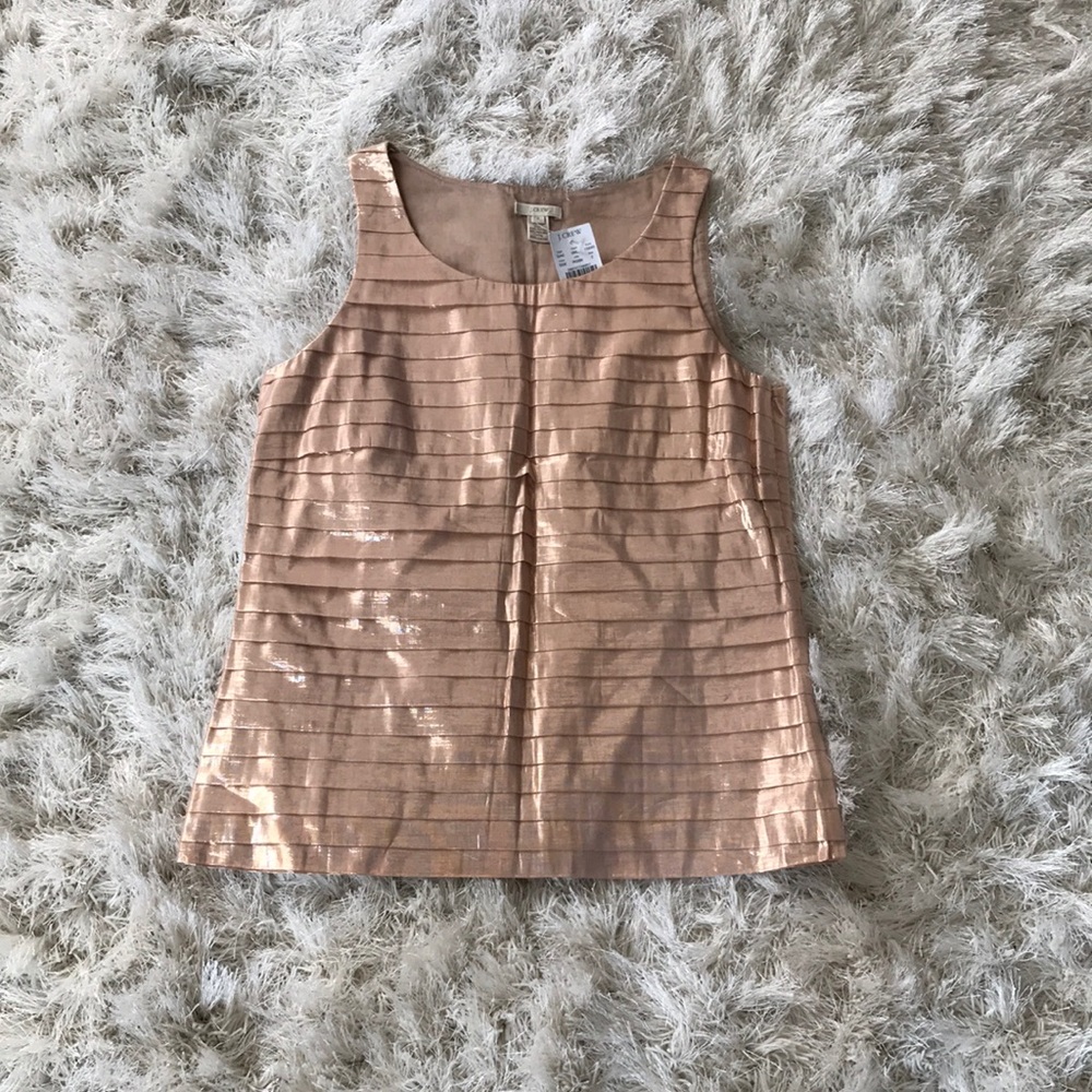 *NEW* Light Pink Metallic J. Crew Top Size 2
